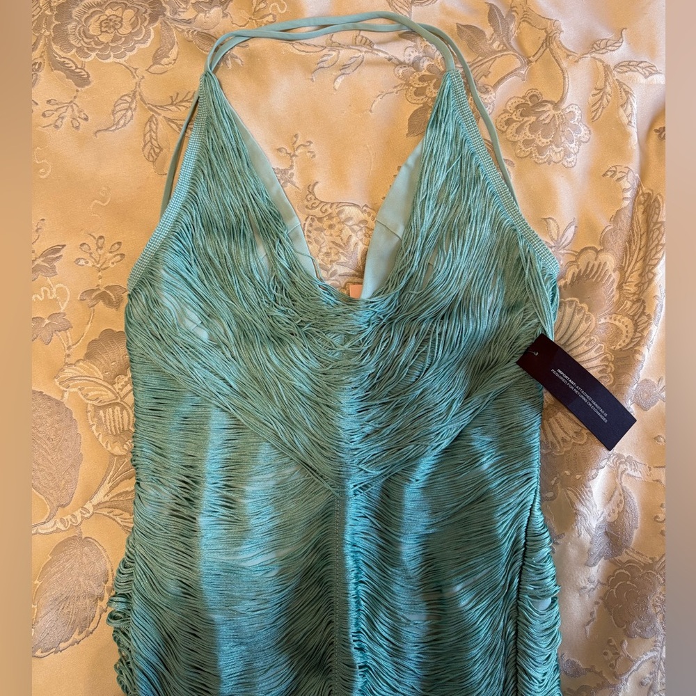 NWT MANGO CAPSULE FRINGED DRESS WITH LOW BACK - Picture 13 of 13